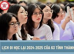 Lịch Đi Học Lại Của Học Sinh 2024