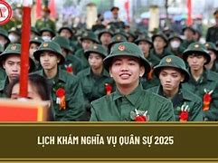 Lịch Khám Nghĩa Vụ Quân Sự Năm 2025